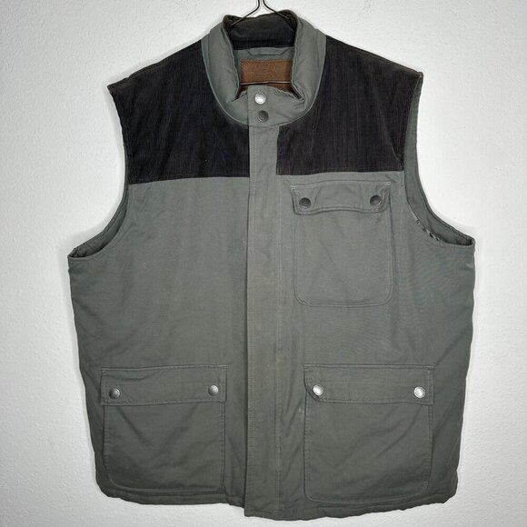 Bob Timberlake Down Vest Jacket Mens Green Outdoor Quilted Sz XL hunting fishing - Picture 1 of 7